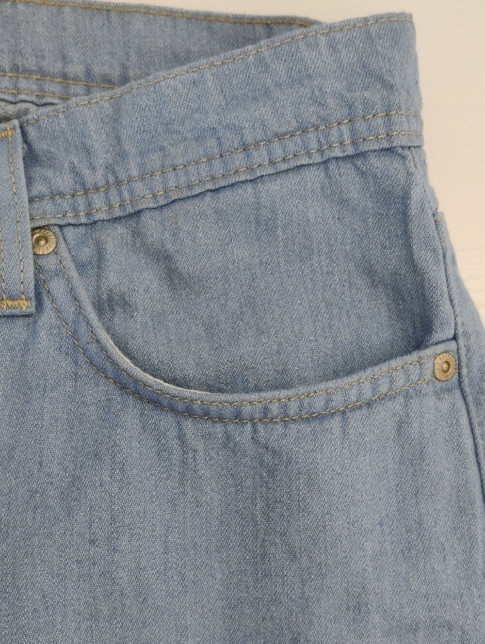 Naked & Famous Weird Guy Sky High Selvedge Pale Blue Cotton Hemp Jeans 31x35 - Picture 8 of 16
